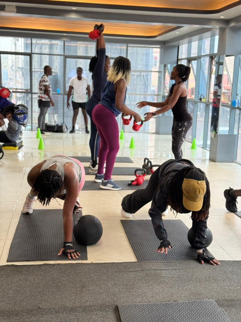 Group fitness challenge drills