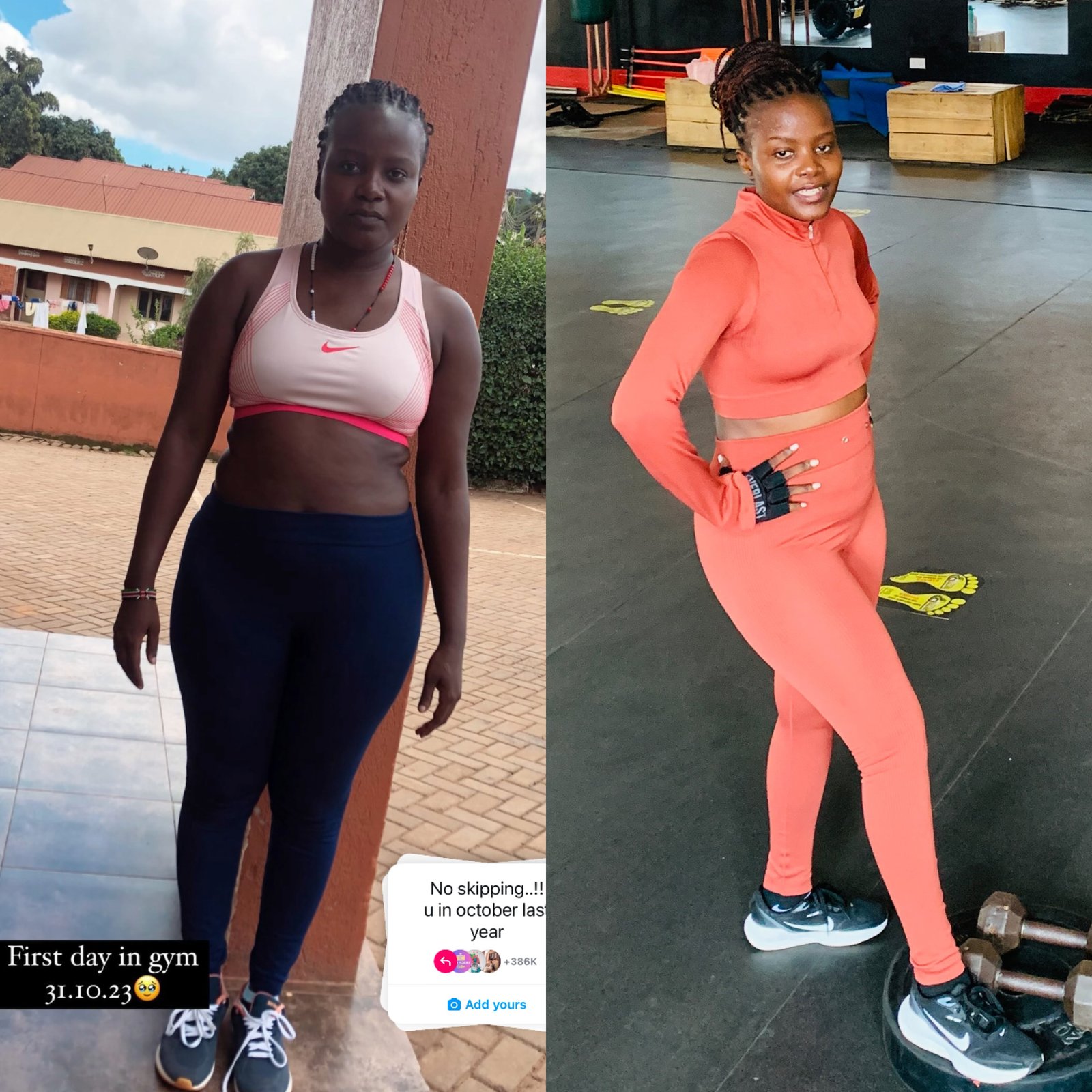 Body transformation client progress